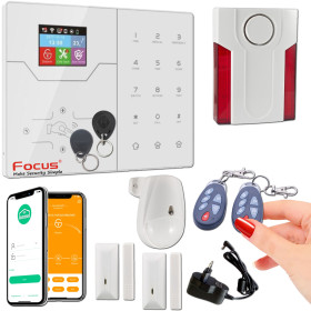 Box Système FOCUS HA-VGT Maison ORIGINAL Connectée Présence Meian Centrale GSM 4G Fenêtres Alarme Protection Appartement Capteur