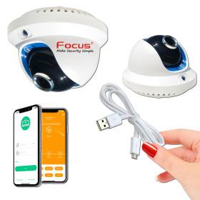 Caméra Sécurité HA-8501 DOME Infrarouge Smartphone Réseau Mouvement Vision Détection FOCUS Panoramique Alerte LAN Application IP